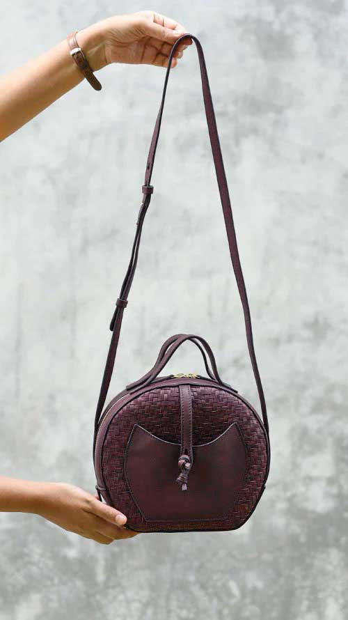 Woven Bordeaux Wednesday Sling