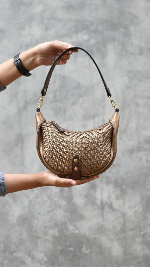Woven Bronze Tiny Caro