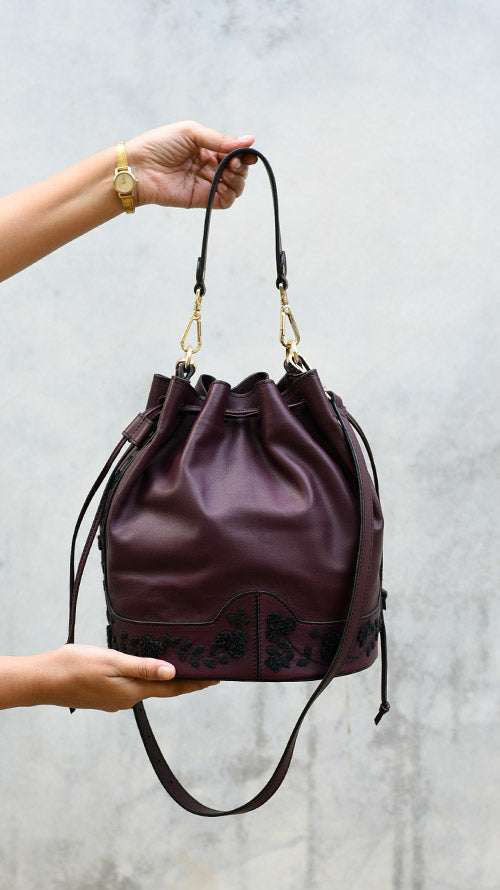 Black Lace Bordeaux Ivy by Chiaroscuro