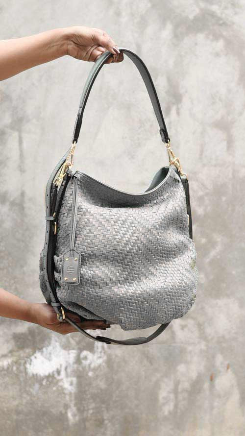 All Woven Pewter Long Ana